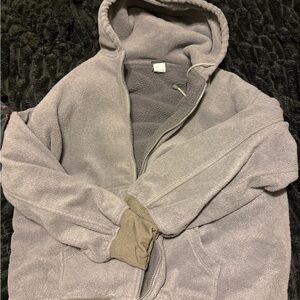 Jon Lauren Cozy Gray Hooded Jacket